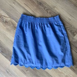 J Crew scalloped edge skirt